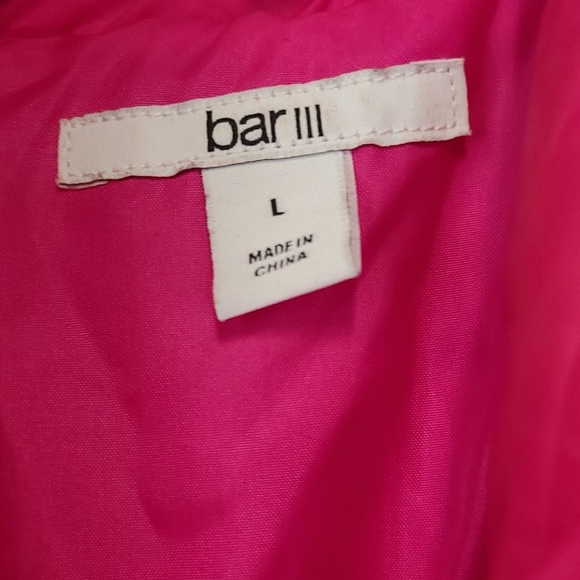 Bar III Pink Cropped Puffer Jacket size L - Picture 4 of 8